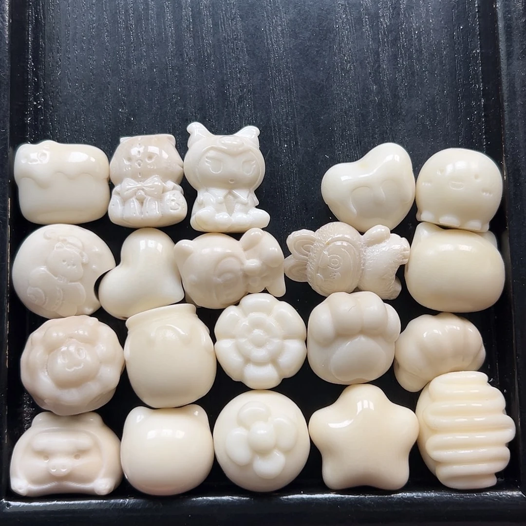 手串菩提根/象牙果瑕疵白混20颗