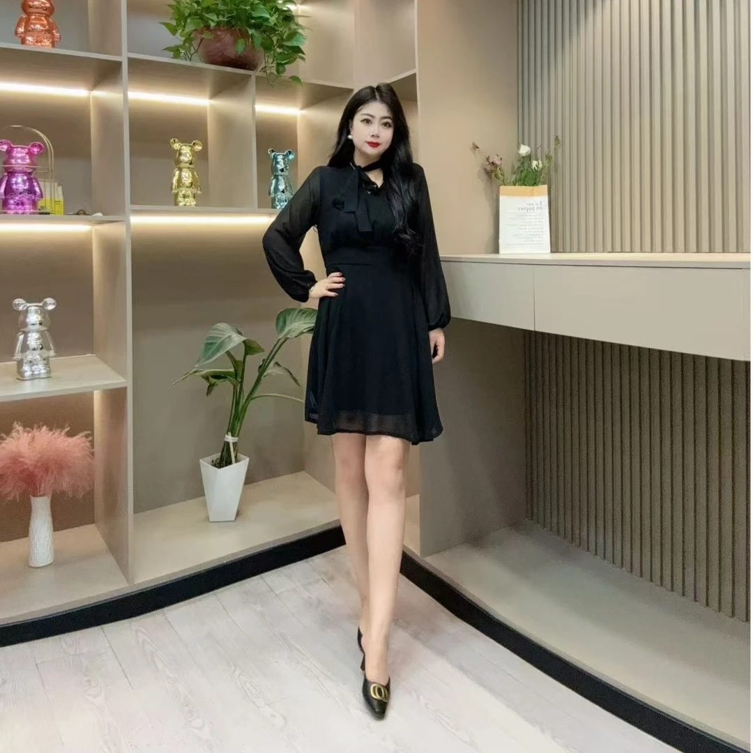 夏季连衣裙-桃 2516时尚气质收腰显瘦百褶加衬款胖MM大码女装新款