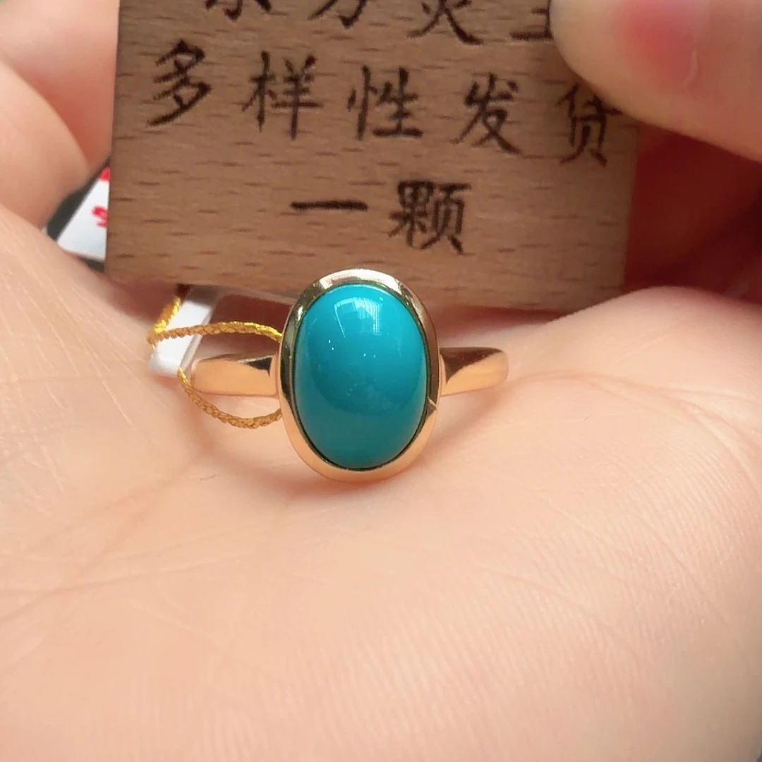 绿松石银S925镶嵌戒指