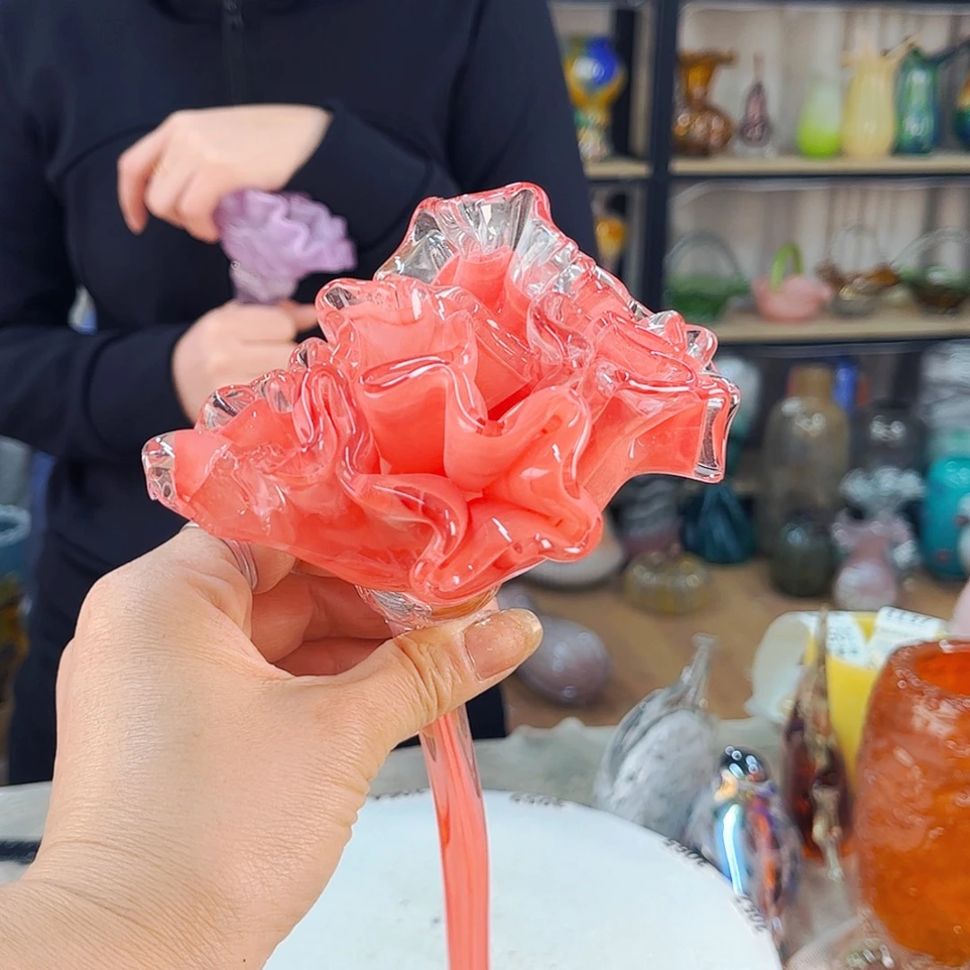瑕花瑕大 家悦琉璃花器摆件