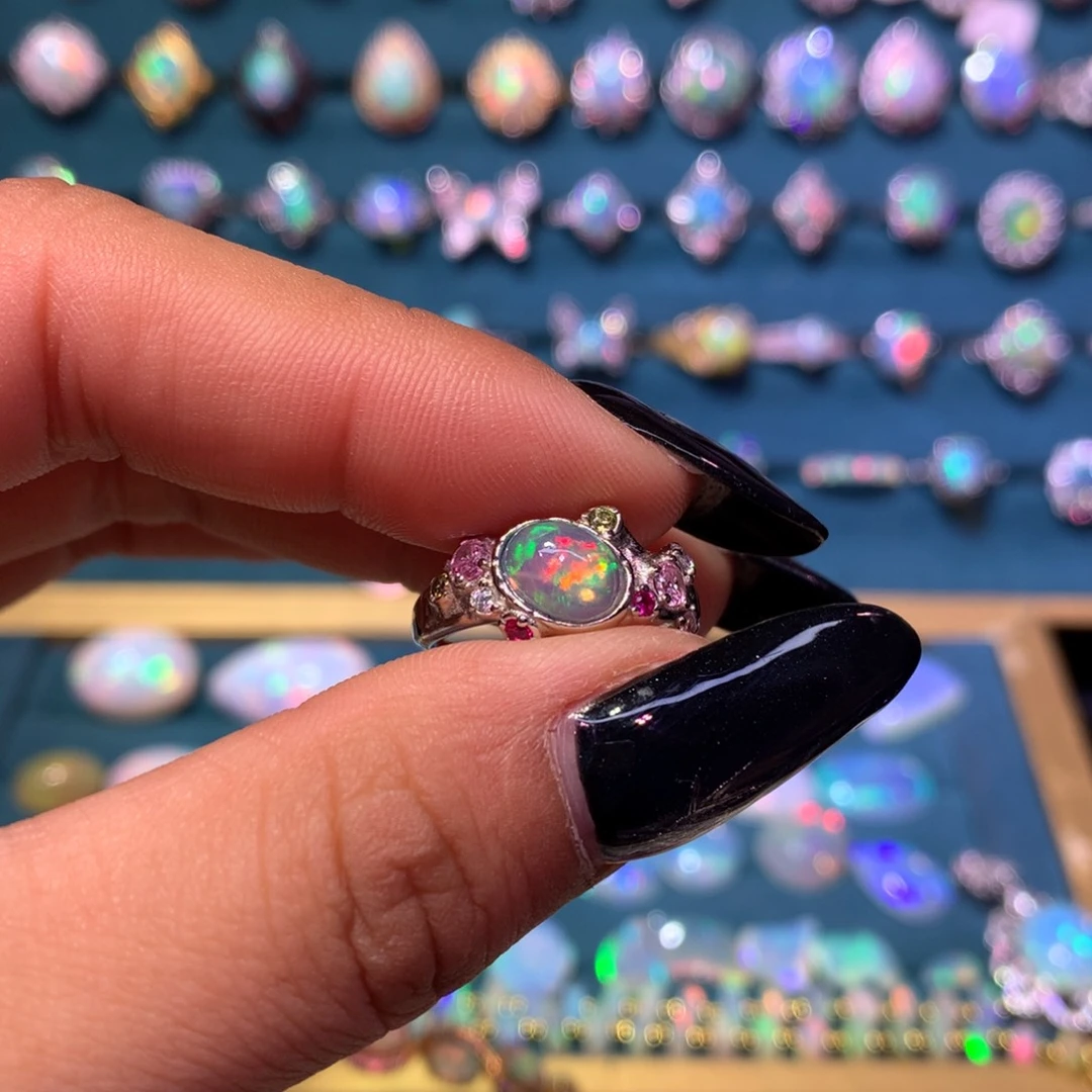 欧泊银S925镶嵌戒指款