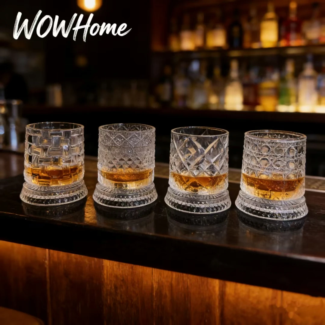 惊喜家麦卡伦同款创意水晶旋转威士忌酒杯啤酒杯洋酒杯轻奢旋转洋