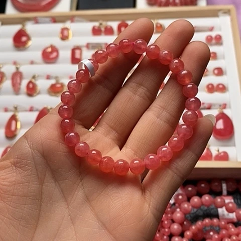 菱锰矿（红纹石）手绳未镶嵌