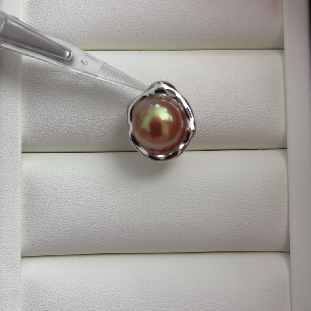 吊坠(不含链)银S925镶嵌淡水珍珠不正圆不要盲拍