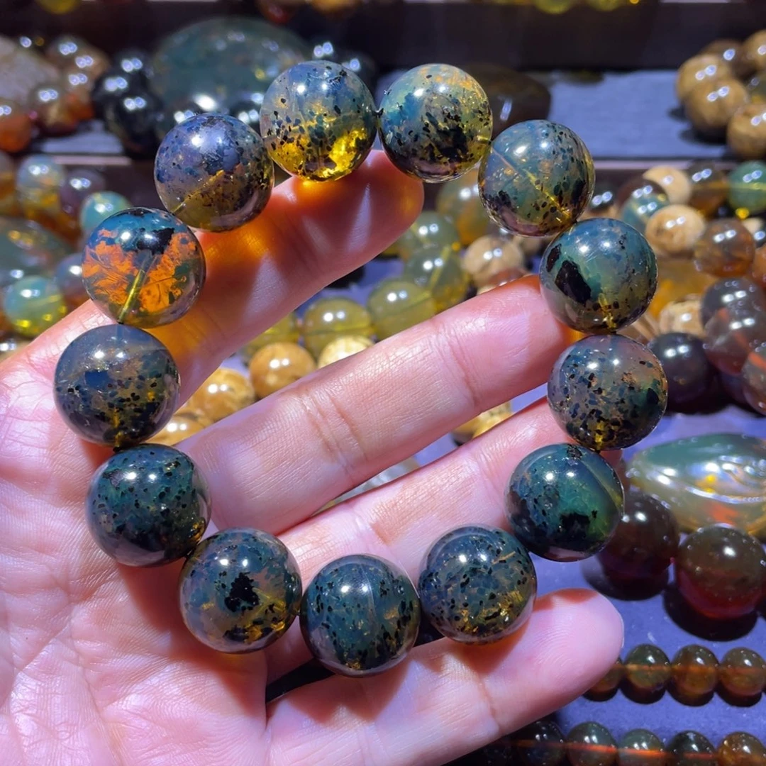 琥珀未镶嵌手链天然