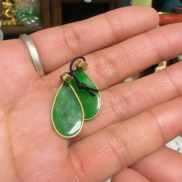 金***币翡翠未镶嵌吊坠(赠链)器物之美手工雕刻