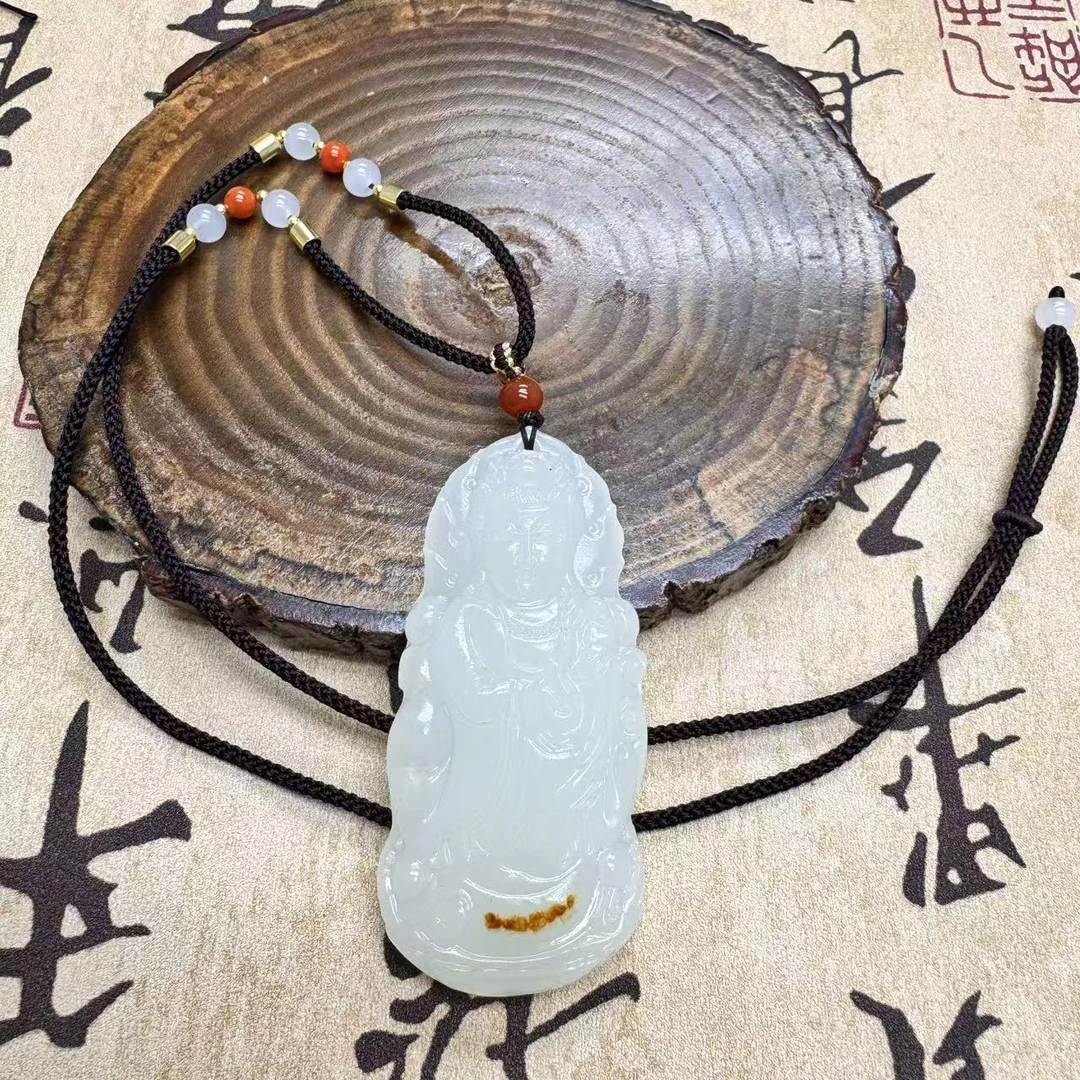 精美随型观世音吊坠-精工打磨-百搭-时尚-气质-大气-雕刻