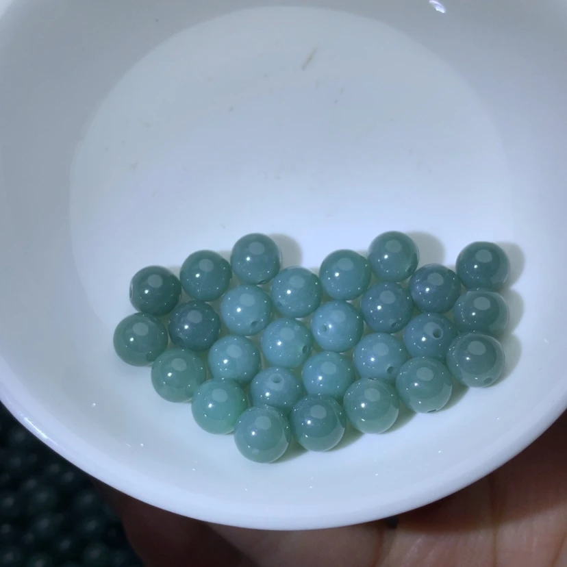 【闪购商品】翡翠手链未镶嵌卡8冰蓝水12颗 手链拍2单