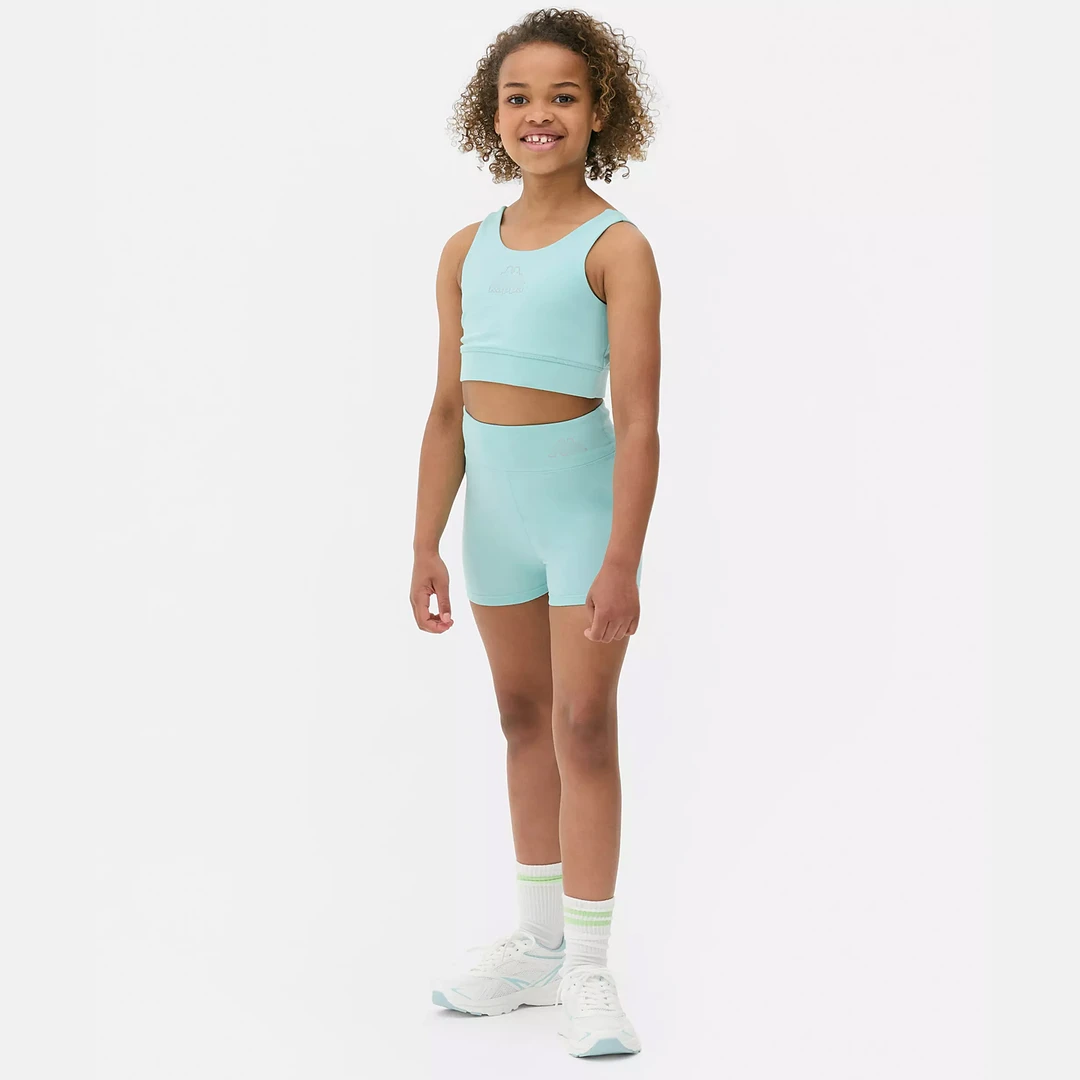 K384-I5童装128-164码欧美儿童五分裤运动瑜伽裤夏款女童速干外贸