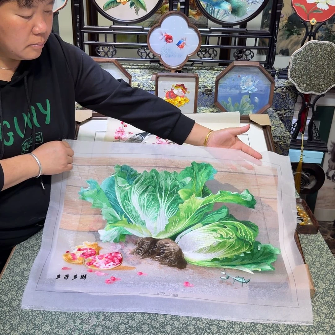 刺绣手工苏绣工艺制作技艺精湛