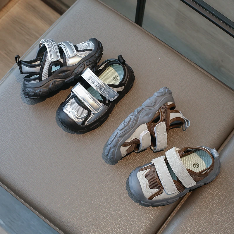 男童凉鞋夏季女童休闲魔术贴涉水沙滩鞋男童包头户外运动凉鞋797