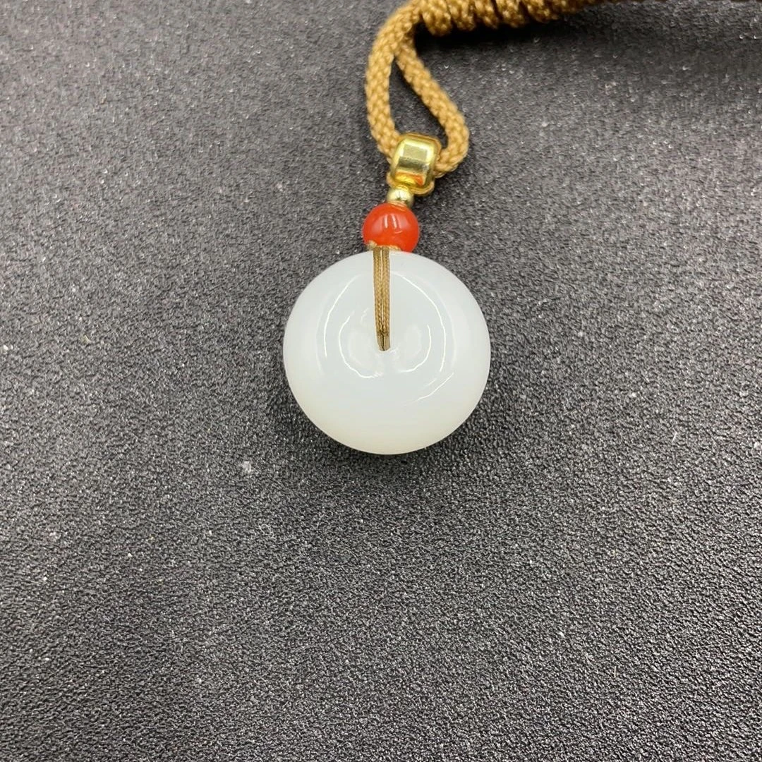 BY0208FWJS标614 和田玉平安扣