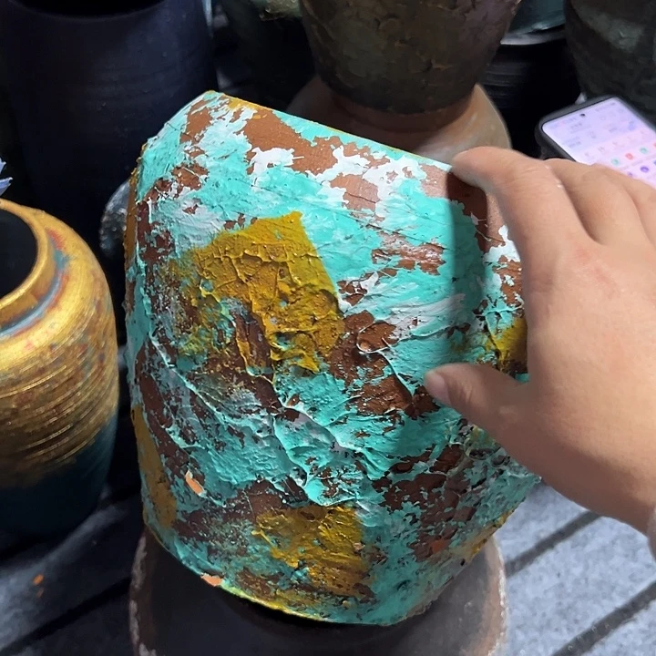 彩绘平口高20口19带孔