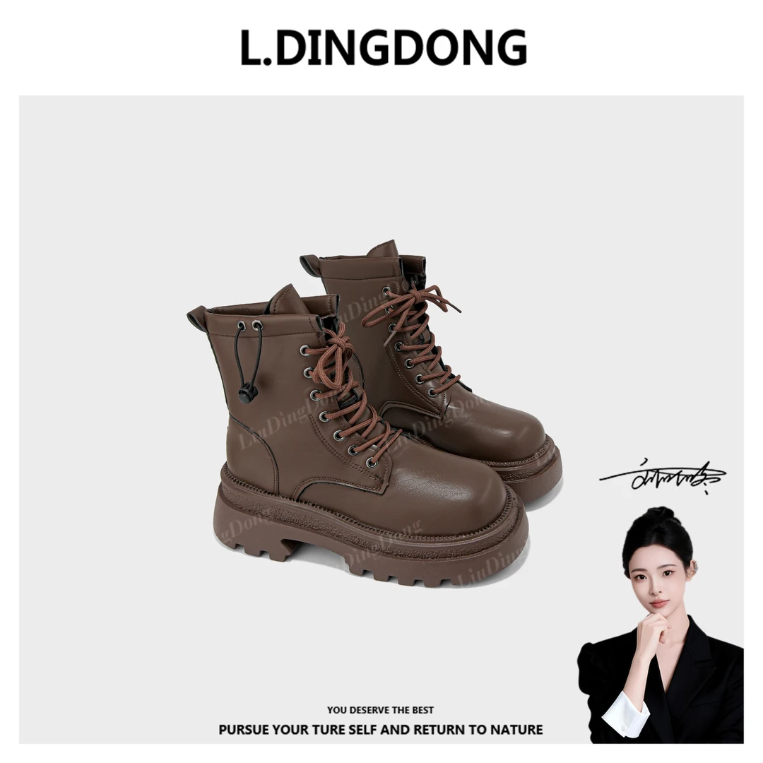 【刘叮咚女鞋】复古增高厚底加绒勃肯鞋女2026新款冬季毛毛棉拖鞋子