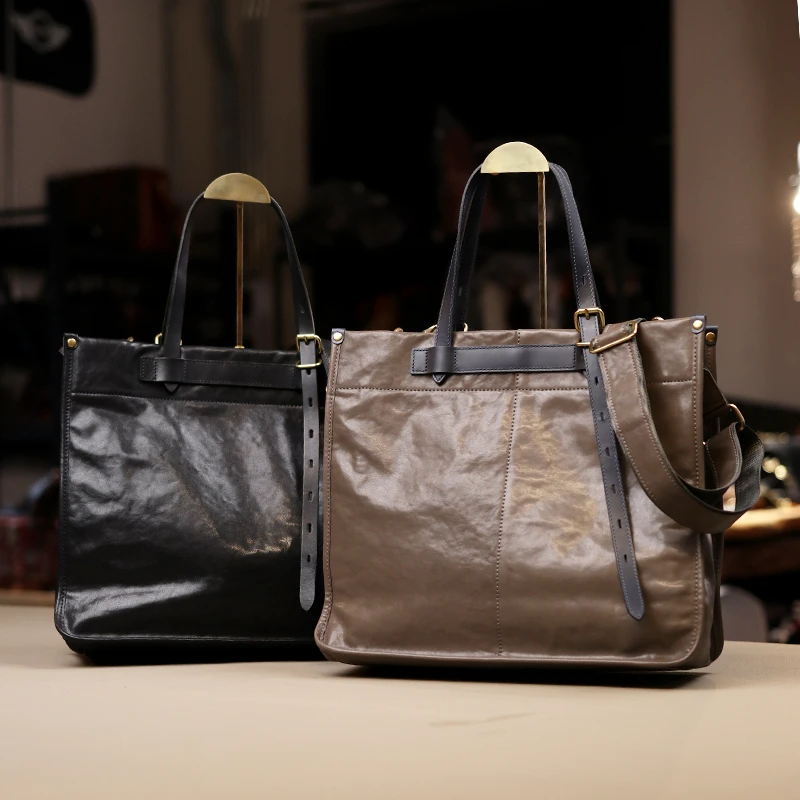 INGAIR硬野原创NewDownTown新贵托特32*36头层牛皮水晶植糅包轻奢