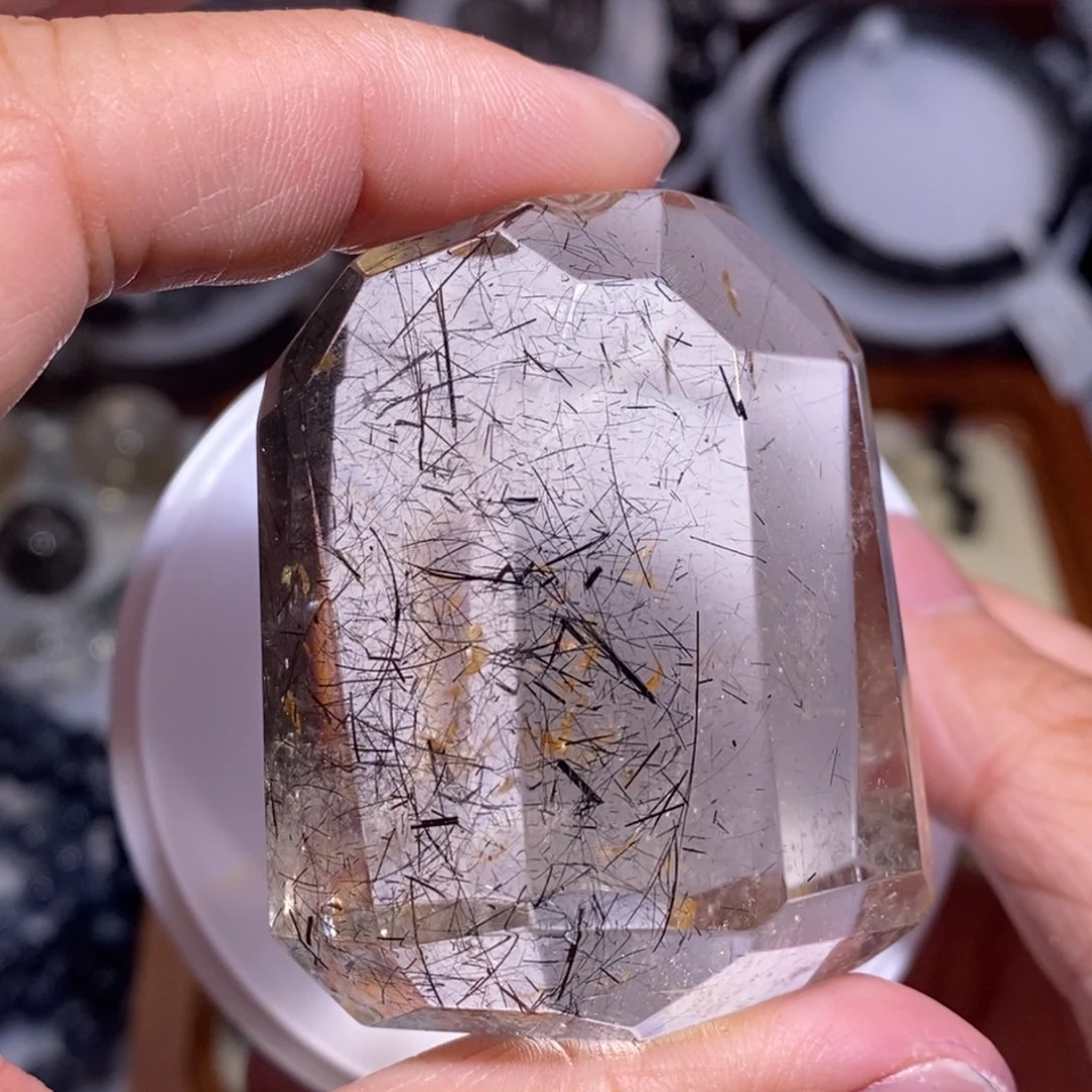 水晶手链未镶嵌黑发晶手摆件无事牌 50×41×30