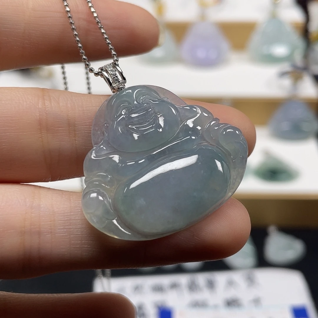 颈饰未镶嵌翡翠天然翡翠佛公吊坠28号