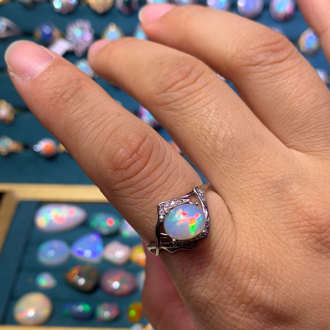 欧泊银S925镶嵌戒指款