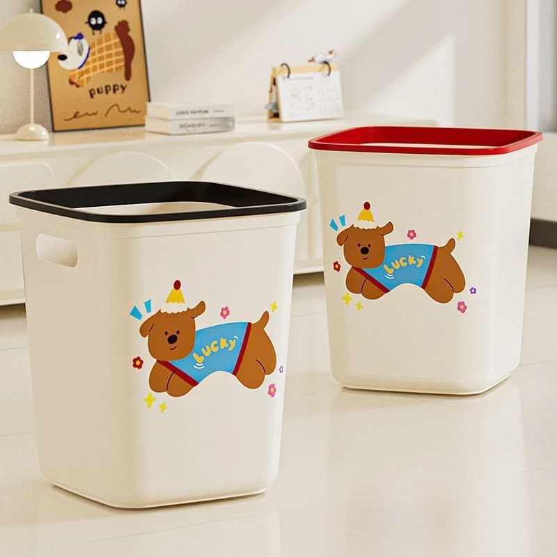 厨房卡通垃圾桶带盖家用大容量收纳客厅卫生间厕所家庭卧室纸篓