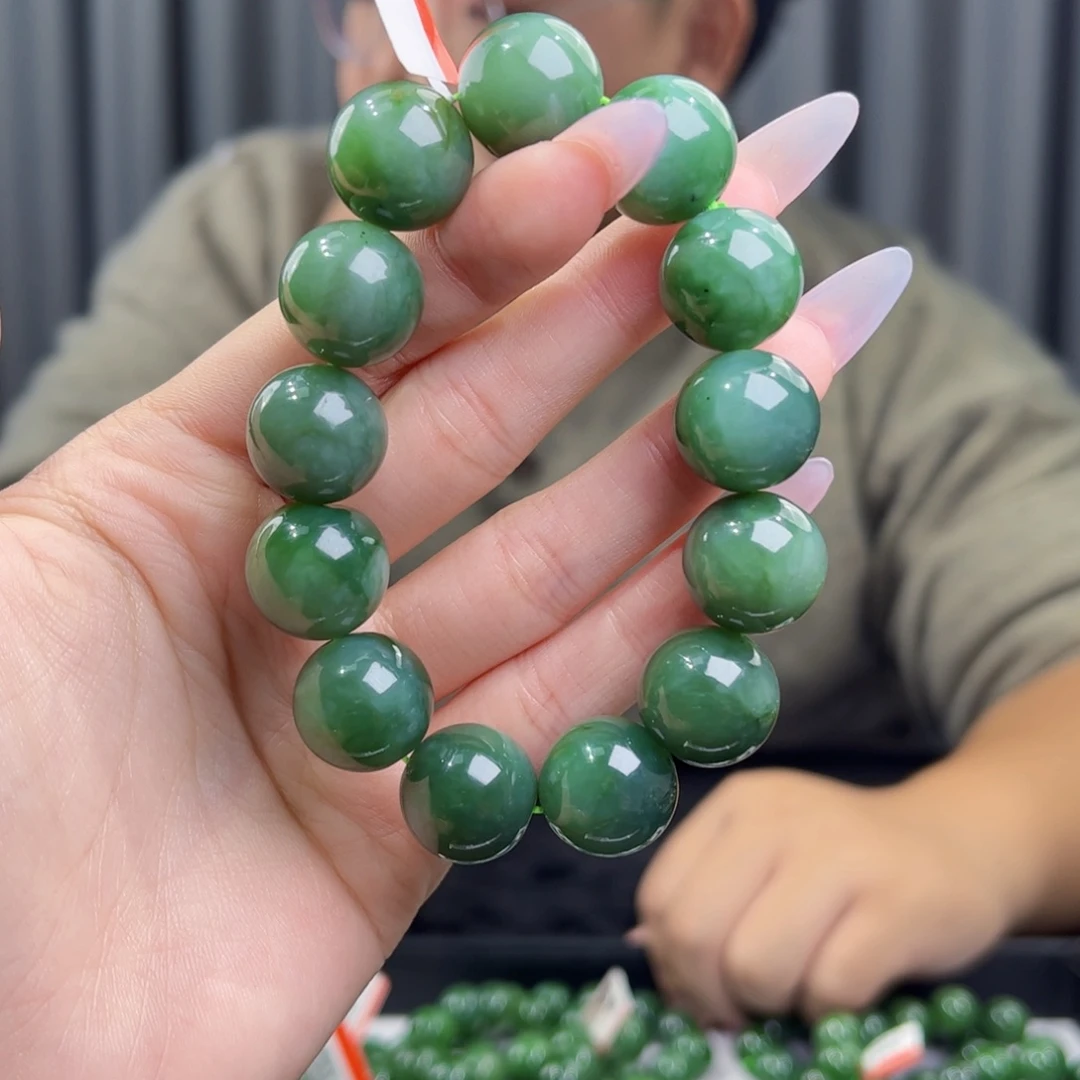 和田玉未镶嵌手链天然和田玉俄碧16