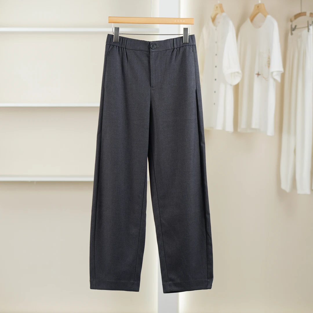 麦迪尚品【ML】5102351 春秋简约休闲直筒长裤品牌女装