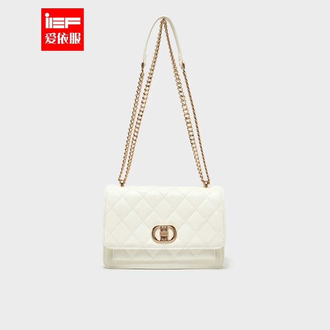 IEF/爱依服女包2025秋季新款轻奢通勤气质菱格小方包流光风