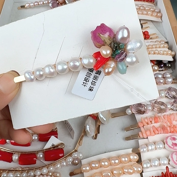 淡水珍珠发饰未镶嵌