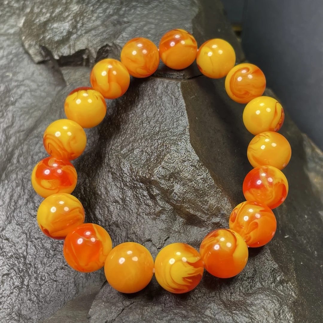 A51012【12毫米老蜡】单颗配珠圆珠星月菩提文玩散珠批发手持配饰