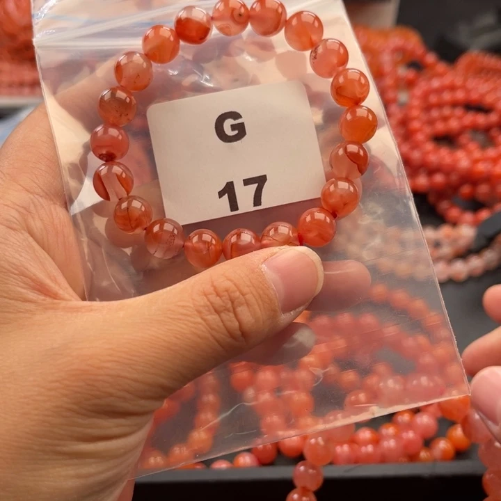 南红玛瑙未镶嵌多样性发货默认微瑕称重9mm