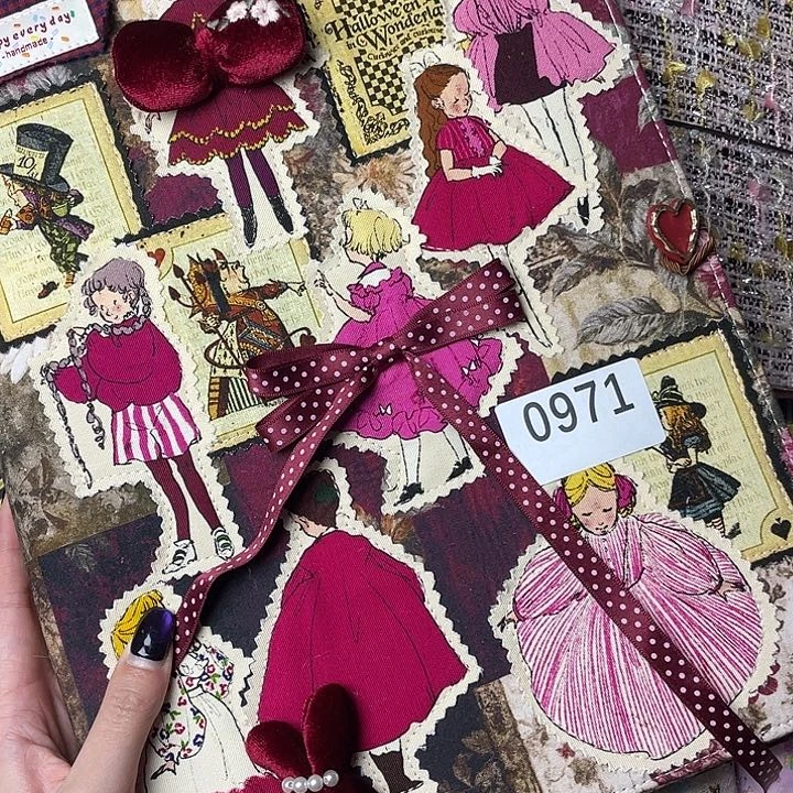 织绣A4活页带收纳册0971