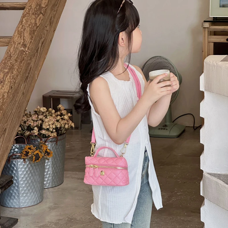 新款包儿童2025年时尚百搭单肩斜挎链条小众轻奢手提包小包小香风