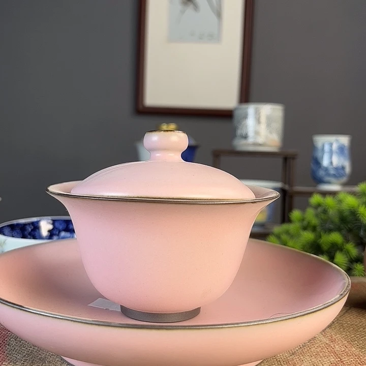 摆件景德柴烧茶杯多人