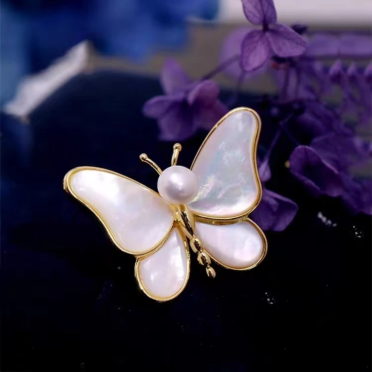 未使用  【破茧成蝶】高档精致天然蝴蝶胸针胸花高级感女生气质商品图