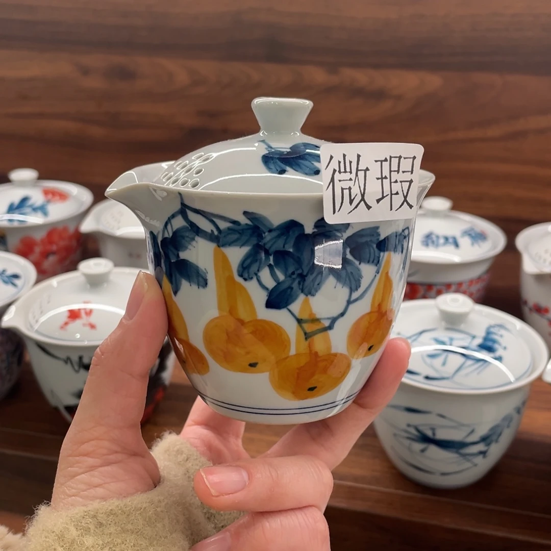 有瑕釉下彩纯手绘