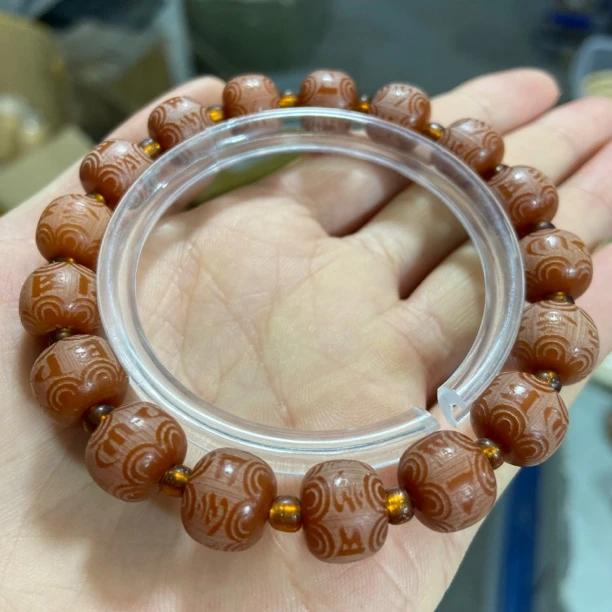 P775红菩提回纹老型卡1.1单圈手串