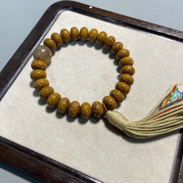 Y715陈籽星月菩提算盘珠卡13mm流苏款（流苏，玛瑙多样，发其一）