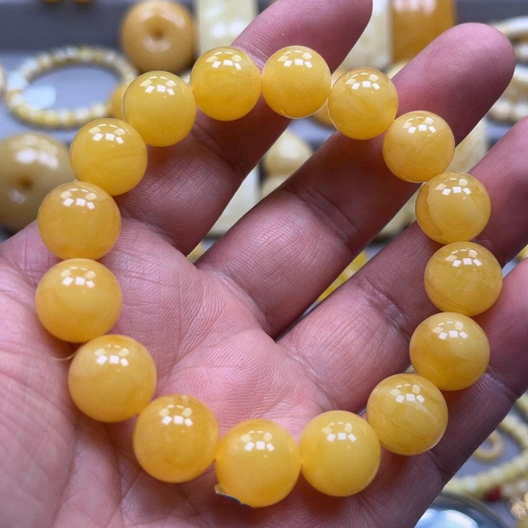 琥珀未镶嵌手链手串