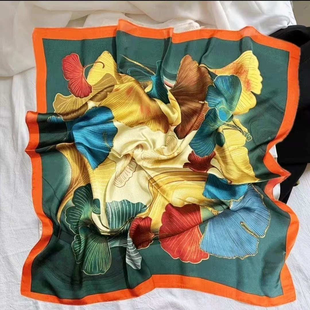 【金枝玉叶】A090冬季春秋经典时尚优雅方巾百搭气质护颈薄款丝巾