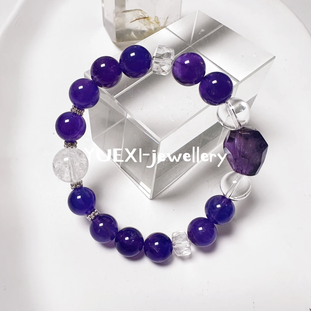【悦玺】天然紫水晶设计款手串手链