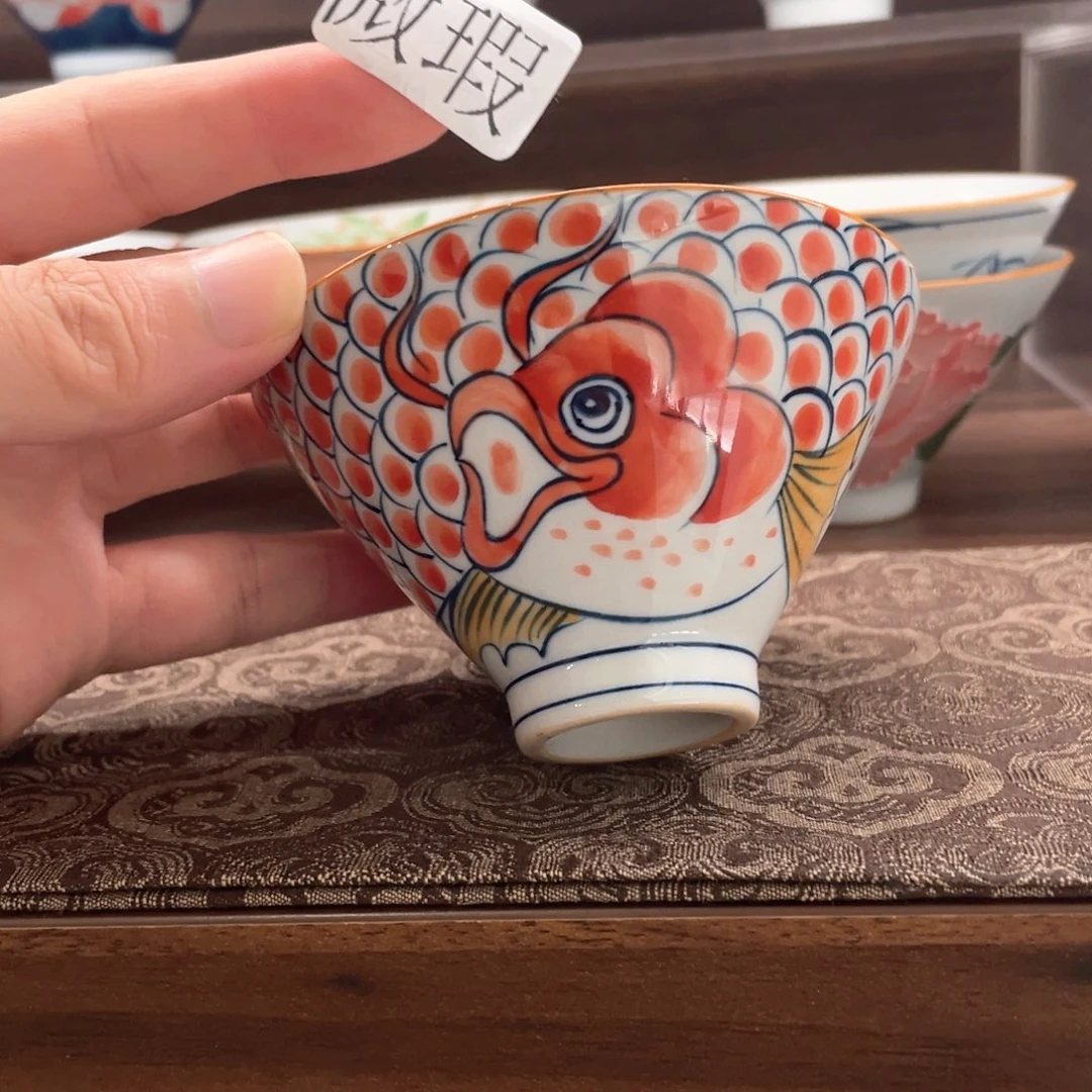 釉下手绘茶具微瑕