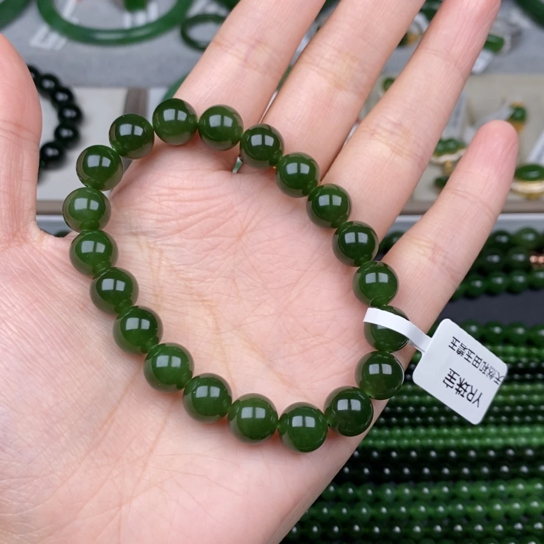 未镶嵌手串和田玉（碧玉）澜*10