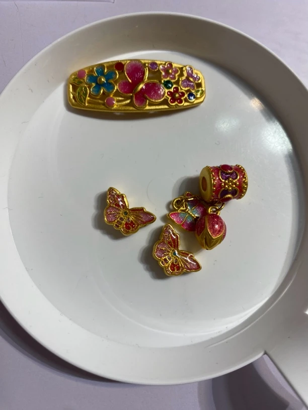 足金999烧蓝转运珠