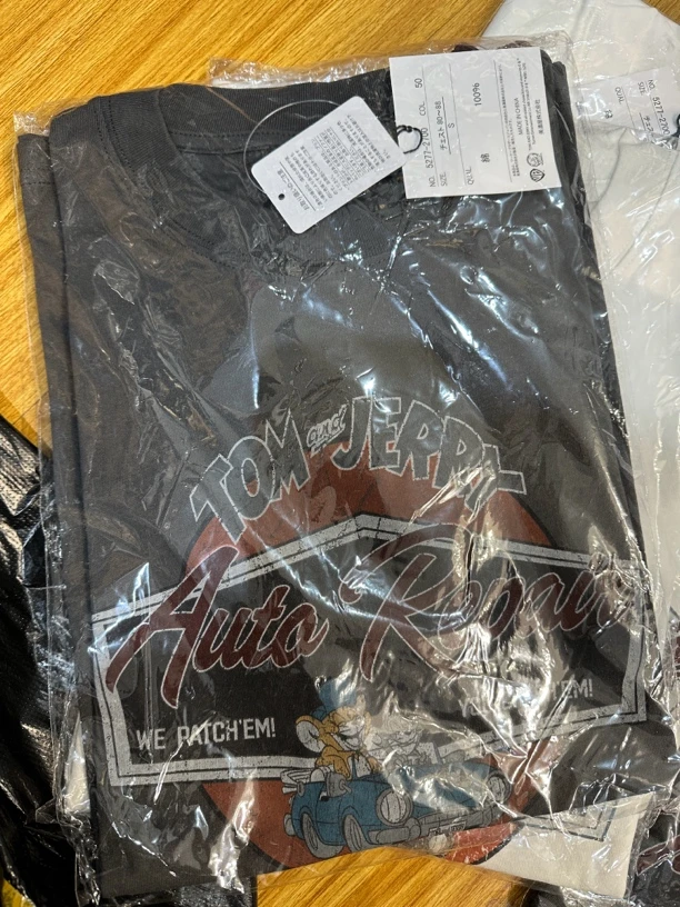 日单可爱猫和老鼠开汽车短袖T恤