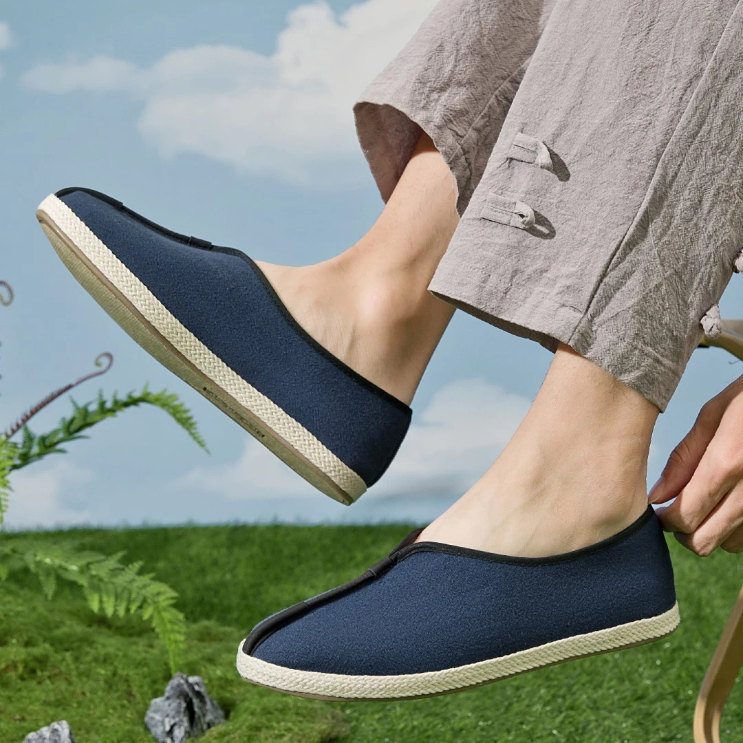 BUYUTANG/布语堂禅意款透气中老年防滑布鞋男女老北京手工休闲鞋