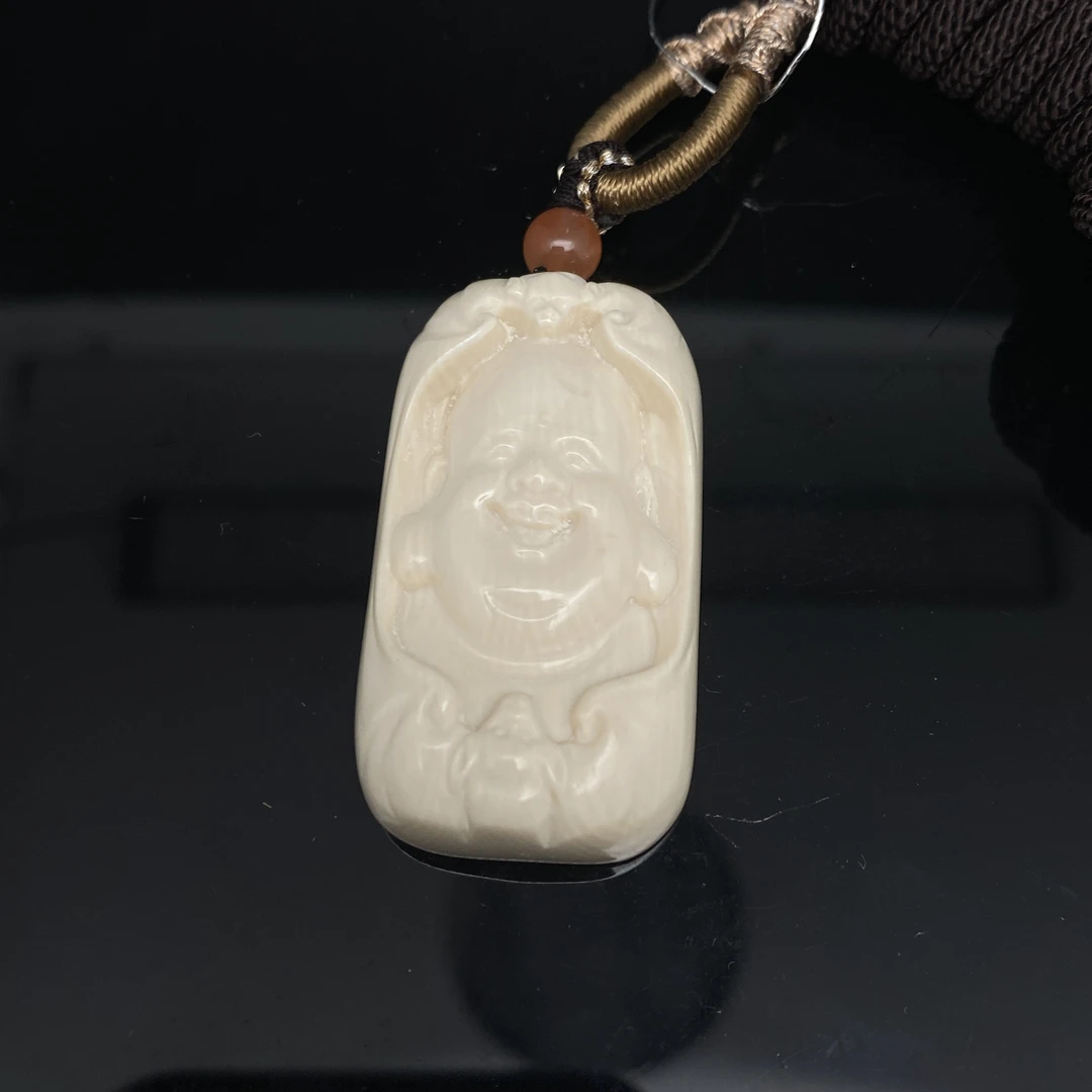 B0727GMD020弥勒吊坠猛犸牙饰品
