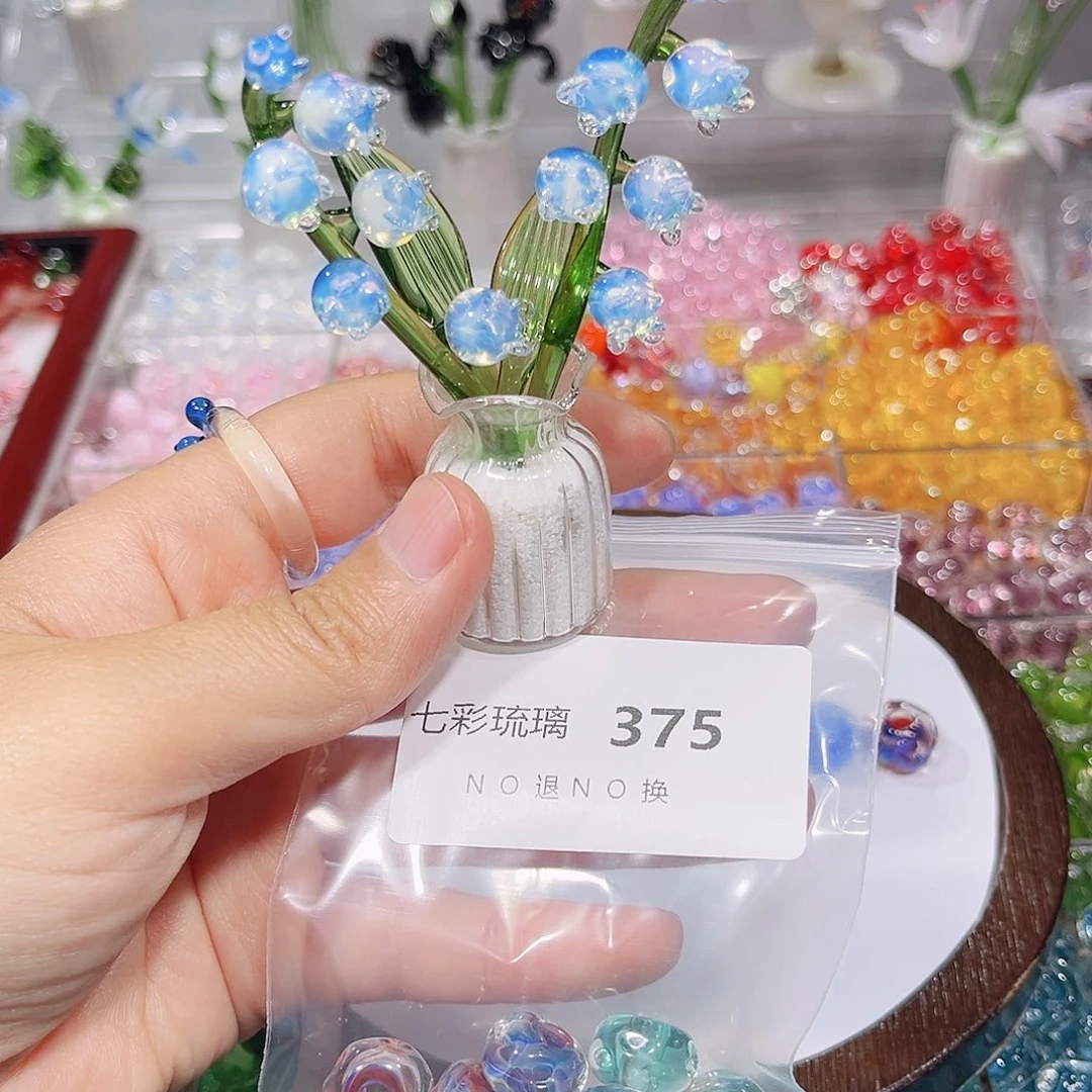玻璃颈饰375铃兰串珠