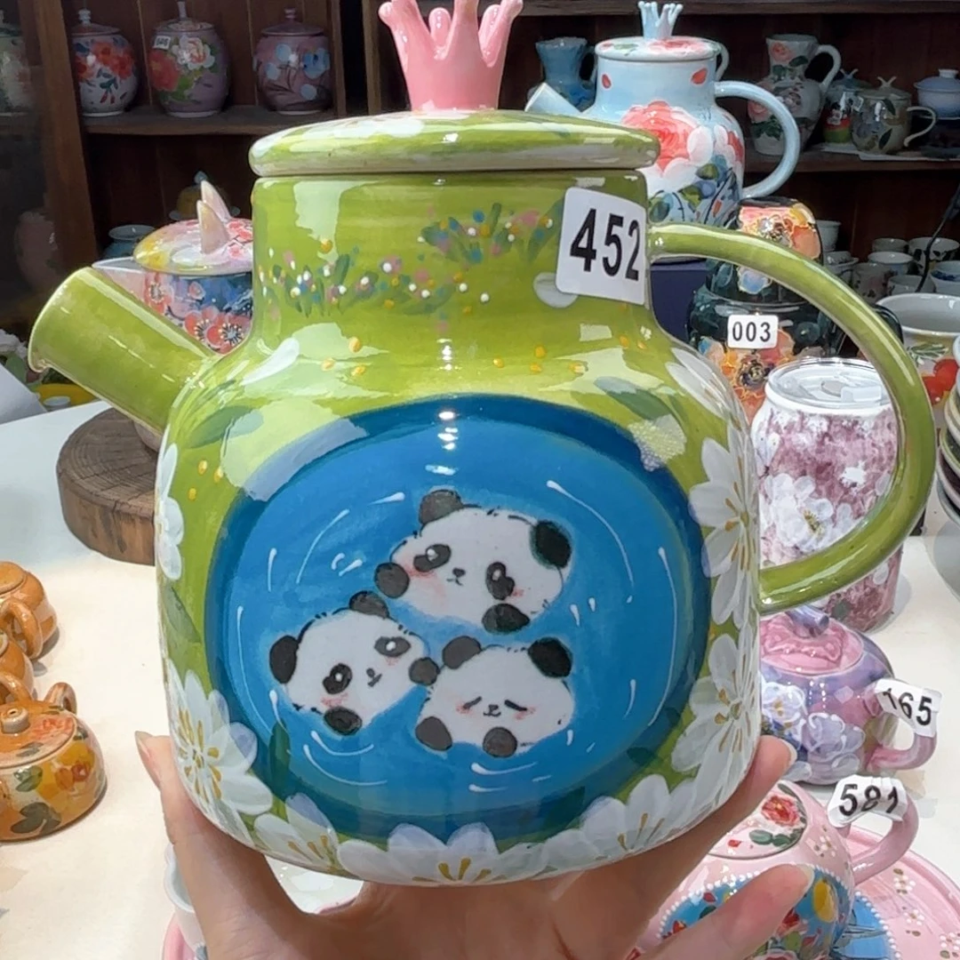 景德镇手绘高温釉下彩陶瓷茶具