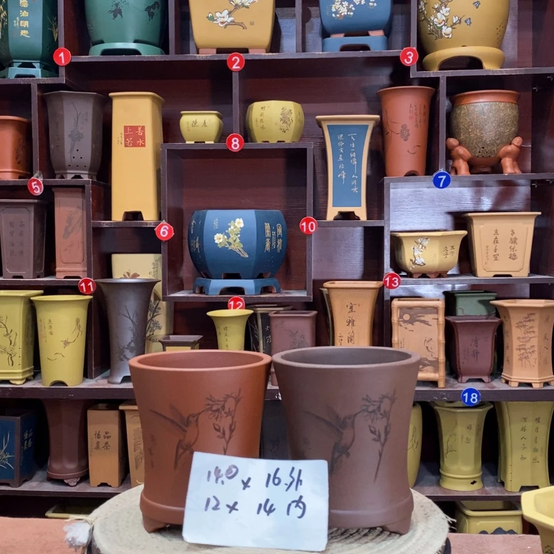 紫砂艺术紫砂花盆