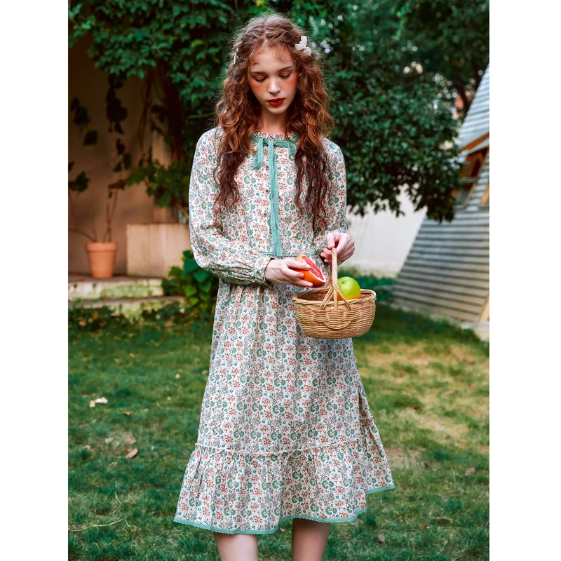 【高高甄选】菀草壹2024春季新款高腰宽松显瘦连衣裙Q07810311