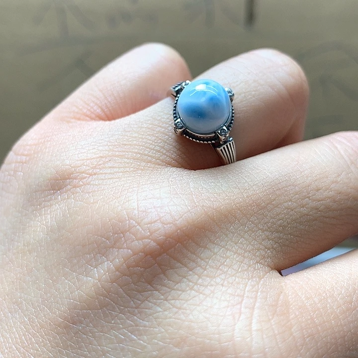 水晶水晶戒指银S925镶嵌